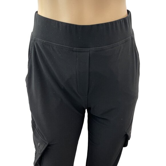 Joseph Ribkoff Black Cargo Pull-On Stretch Jogger Pants Women Size 8 - Picture 4 of 11